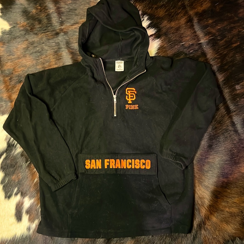 SF giants fleece hoodie by Pink. Sz lg.